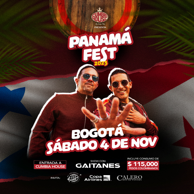Plot promocional del evento PANAMÁ FEST con precios y mapa.